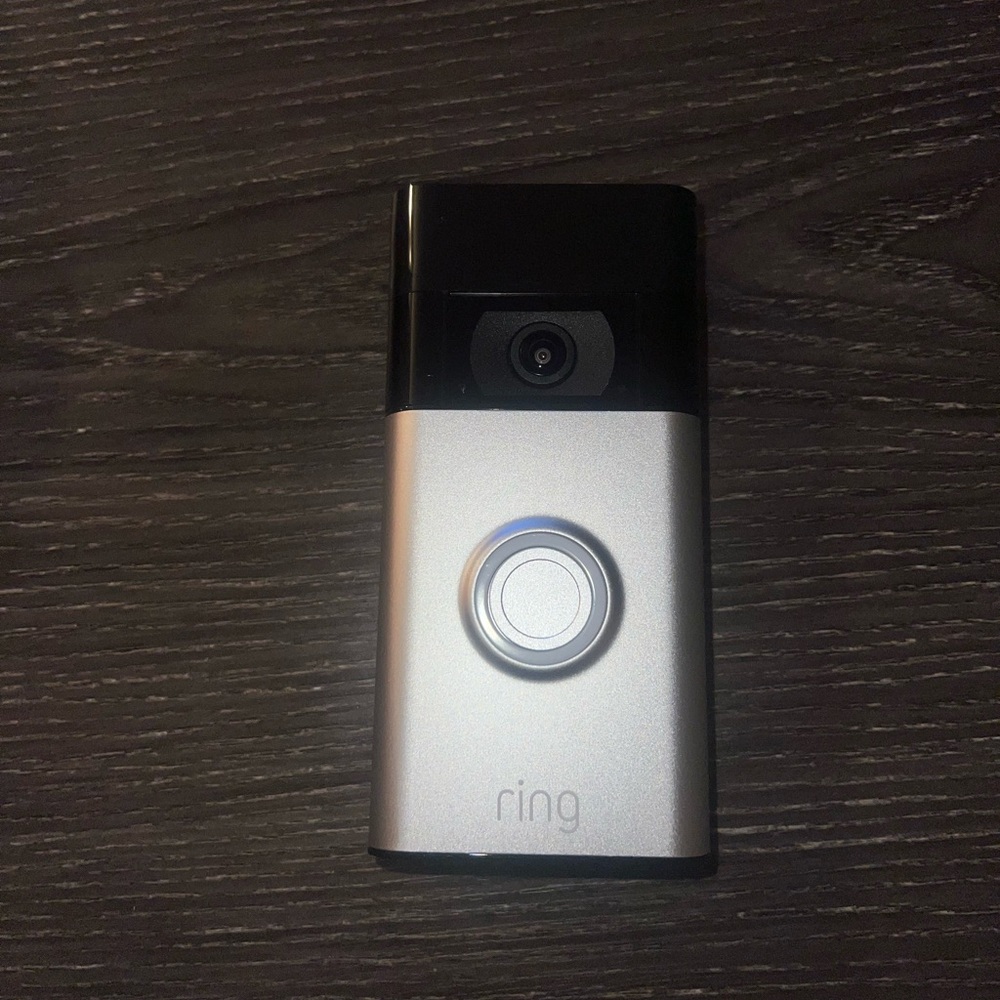 Ring Video Doorbell in Black and Silver
